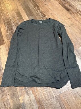 Dark Gray Long-Sleeve Crewneck Shirt
